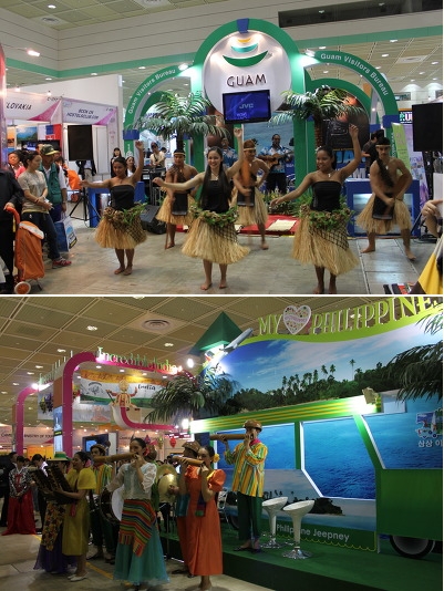 다양한 공연과 문화행사가 열렸던 괌과 필리핀 부스