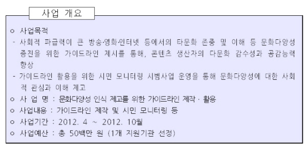 문화 다양성 가이드 라인