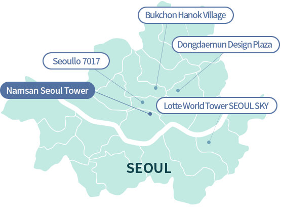 Namsan Seoul Tower map