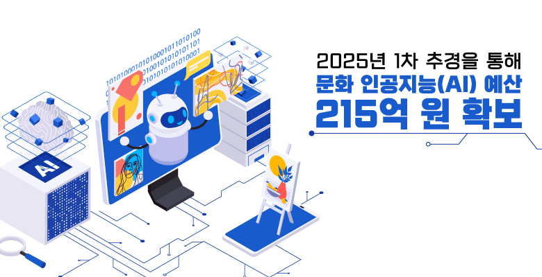 2025년 1차 추경을 통해 문화 인공지능(AI) 예산 215억 원 확보