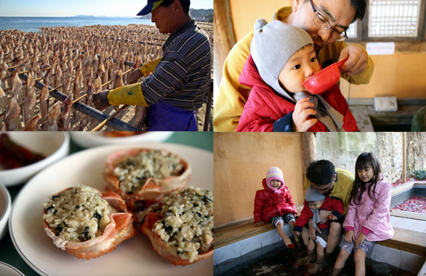 온천수에 몸이 녹고 대게 살에 마음이 동하네, 울진 백암온천과 대게