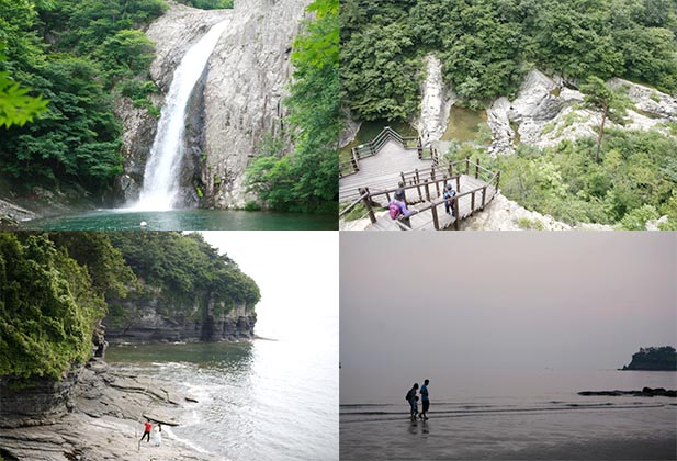변산 국립공원의 숲을 가르는 청아한 물소리, 부안 직소폭포