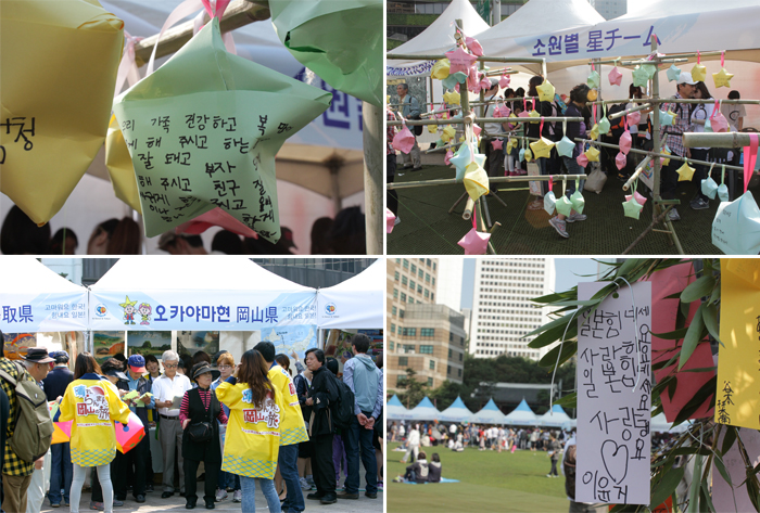 직접 체험하며 즐기는 축제, 체험 부스의 모습