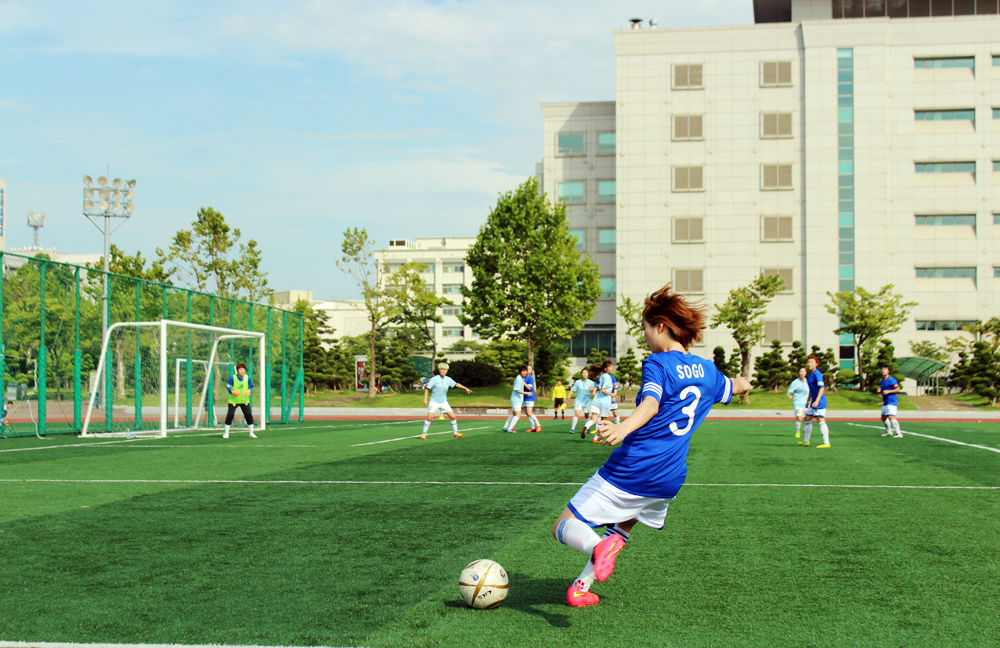 여자축구 모습