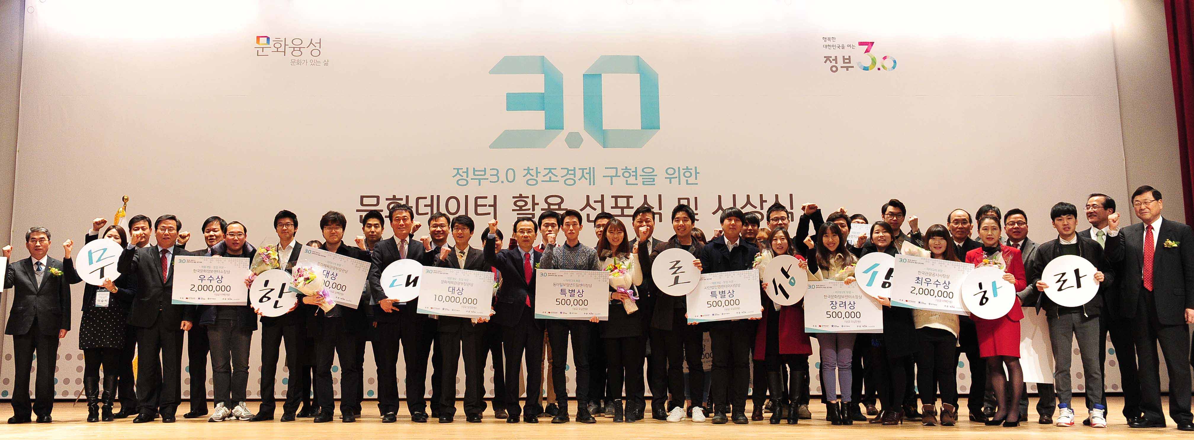 문화데이터 활용 경진대회 기념촬영