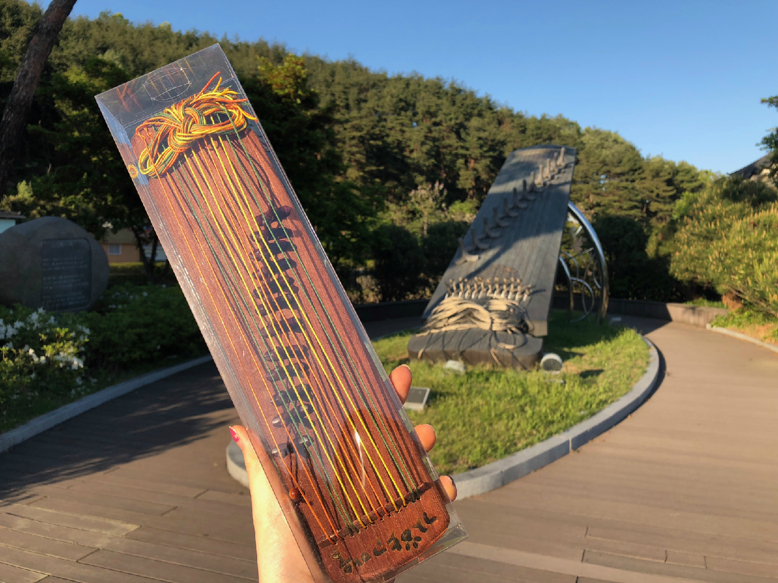 미니 가야금 만들기 체험의 결과물