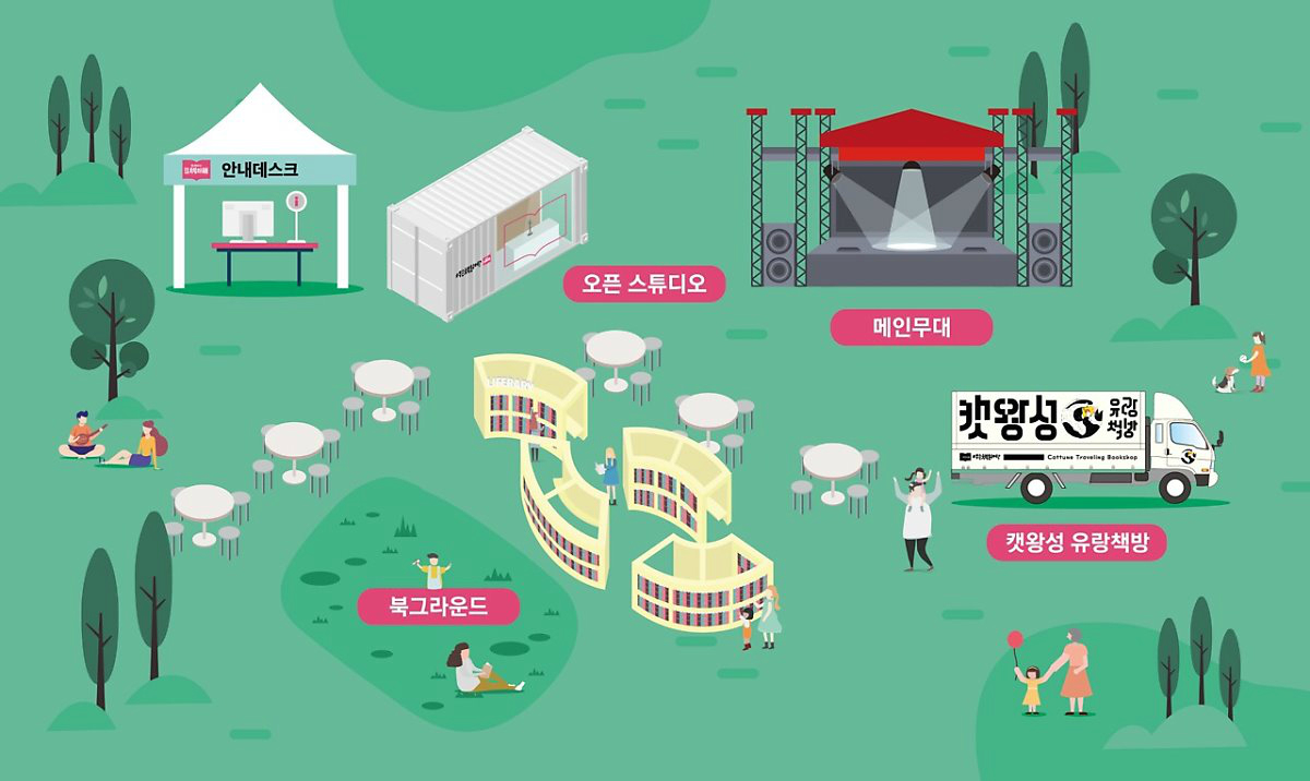 <라이프러리 서울숲> 행사 배치도