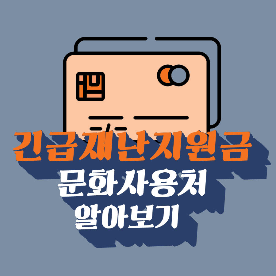 긴급재난지원금 - 문화사용처 알아보기