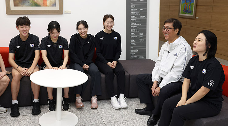 진천선수촌 방문