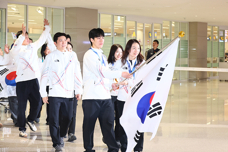 동계올림픽 선수단 환영행사 동계올림픽 선수단 환영행사