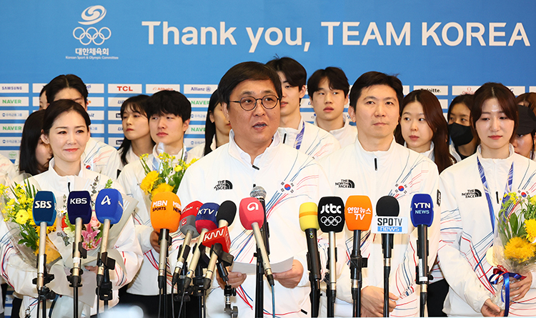 동계올림픽 선수단 환영행사 동계올림픽 선수단 환영행사