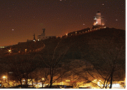 영덕 축산마을 등대 고갯길 야간 경관