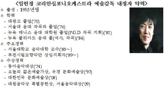 임헌정 코리안심포니오케스트라 예술감독 내정자 약력
