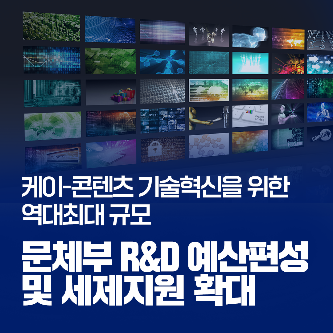 콘텐츠 세제지원 및 R&D 투자 확대 관련 이미지