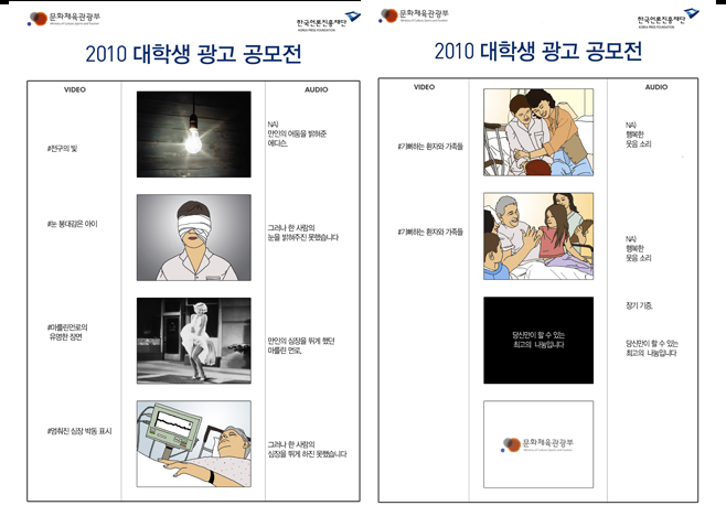 2010 대학생 광고 공모전입상자 발표