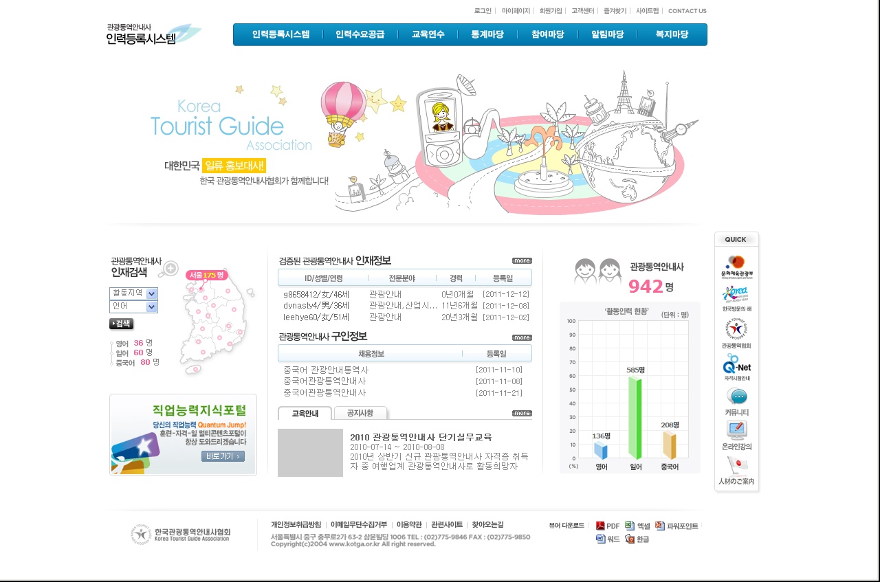 관광통역안내사 취업박람회 개최