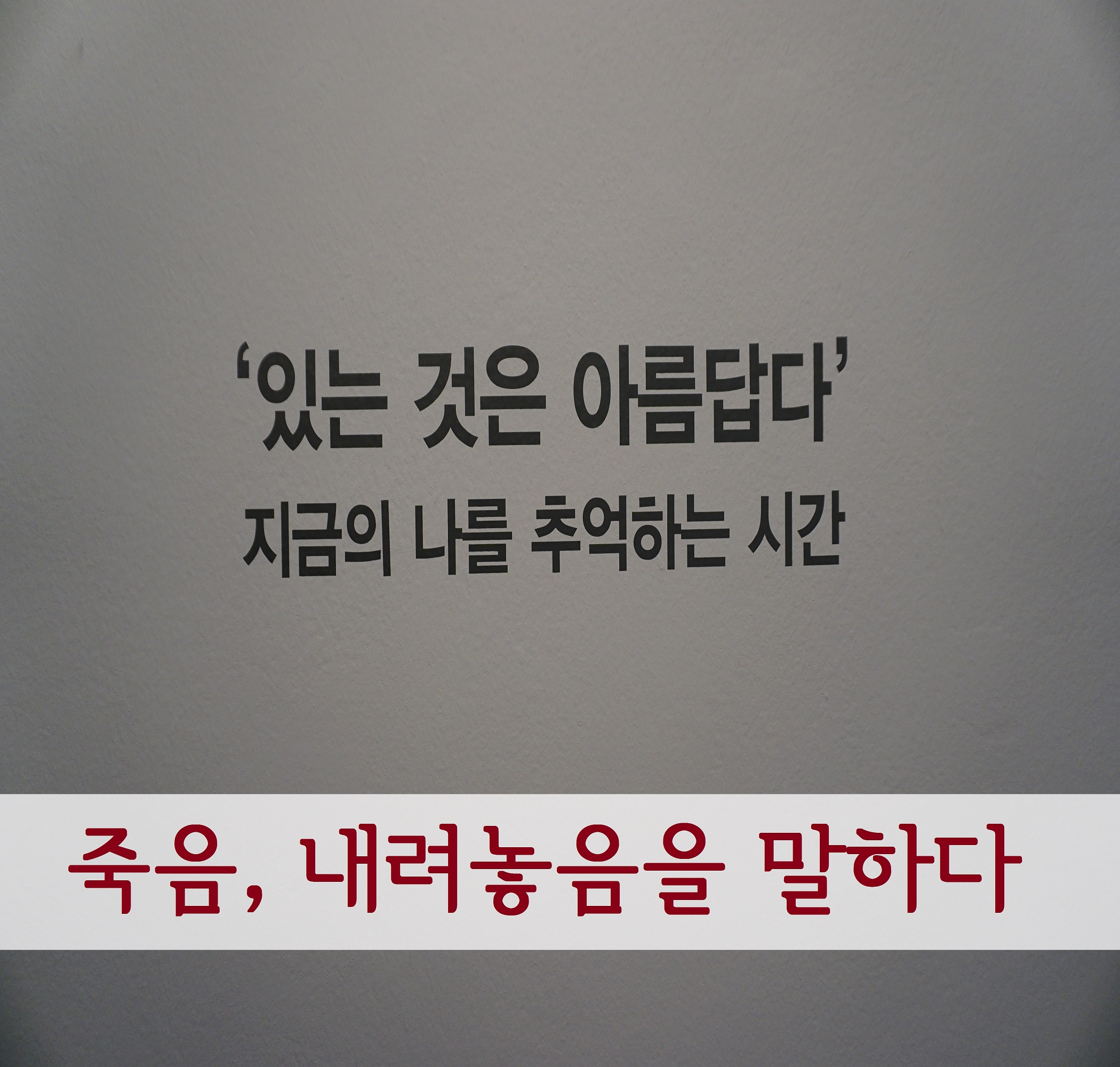 죽음, 내려놓음을 말하다_ 전시<있는 것은 아름답다>