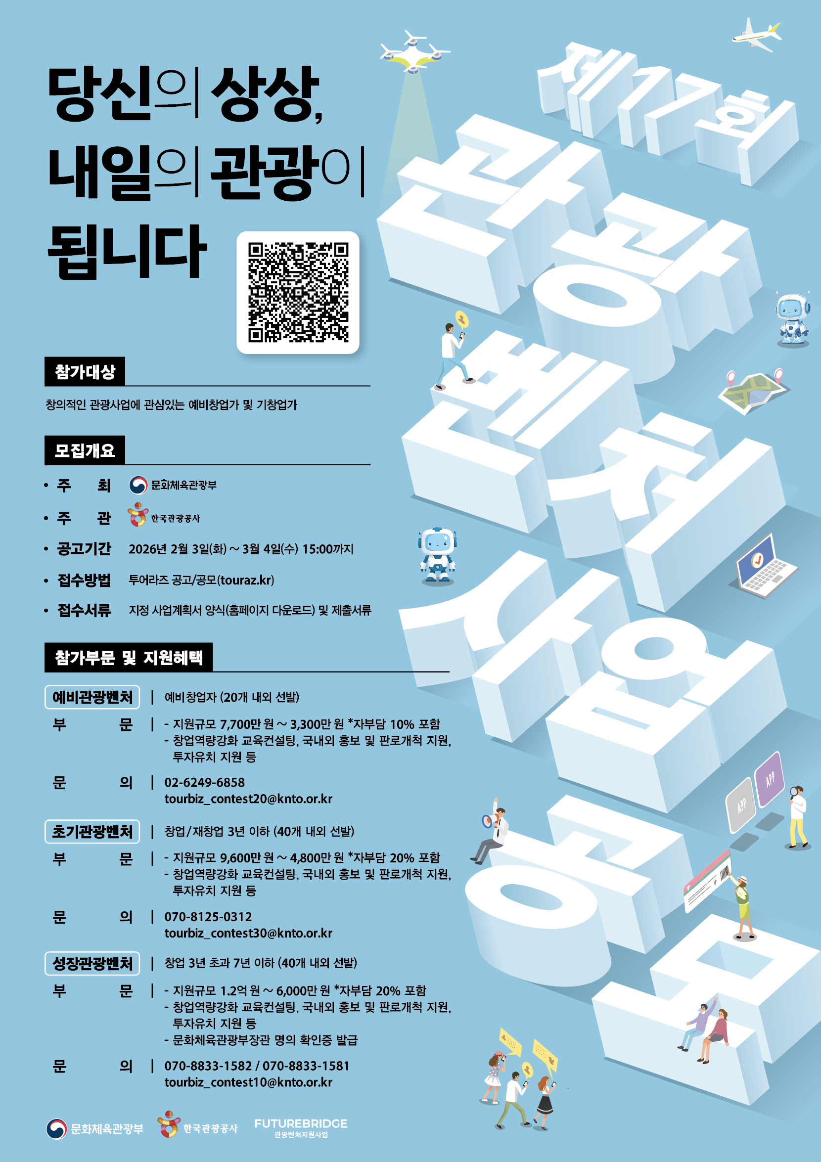 그림입니다. 원본 그림의 이름: ★제17회 관광벤처사업 공모 홍보 포스터_최종.png 원본 그림의 크기: 가로 1660pixel, 세로 2350pixel 사진 찍은 날짜: 2026년 01월 21일 오후 10:20 프로그램 이름 : Adobe Photoshop 26.11 (Macintosh)