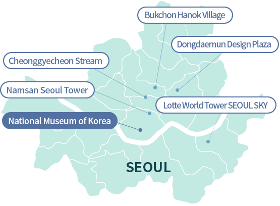 National Museum of Korea map