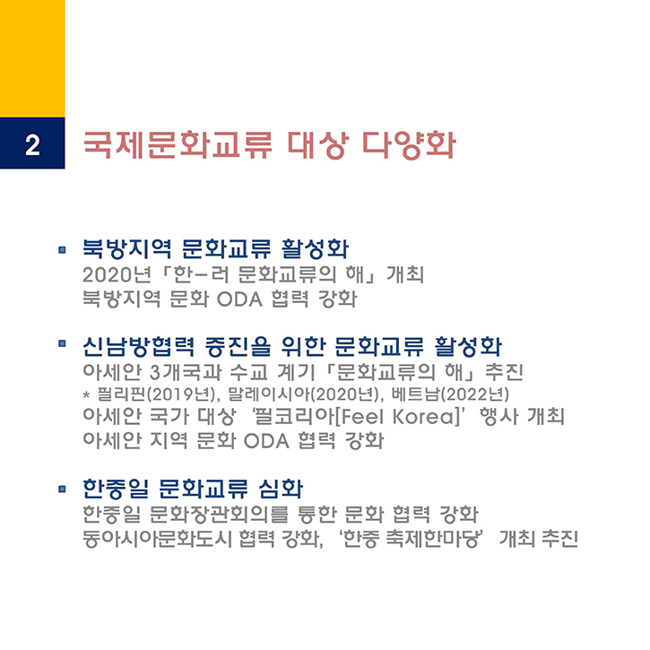 2.국제문화교류 대상 다양화 - 자세한 정보는 아래를 참조해주세요